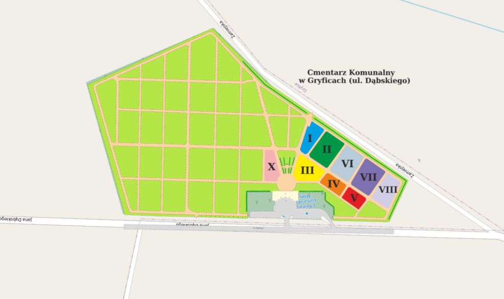 Mapa cmentarza
